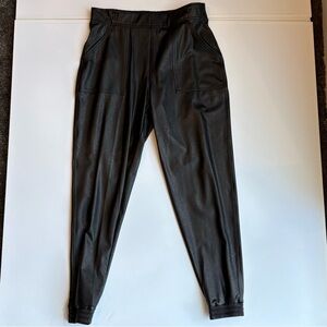 SPANX Leather-like Joggers Black
